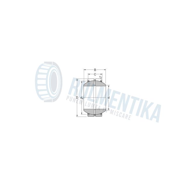 Articulatie sferica GE17 ES 2RS IMP