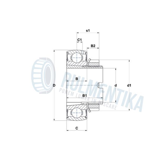 Rulment UD205 2RS K+H KBS